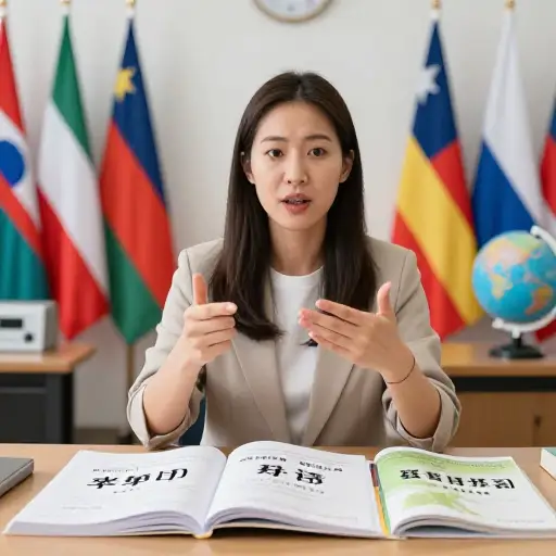 她能说流利的普通话和日语。此外，她对韩语语法有基本的了解。