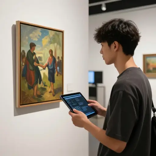 他的兴趣范围从艺术到技术。