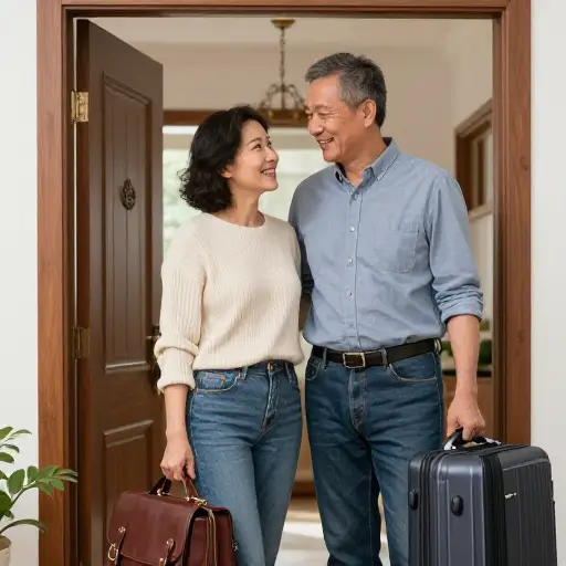 卡罗琳和她的丈夫上周发生了争执，但由于他要离开几天，他们最终解决了分歧。