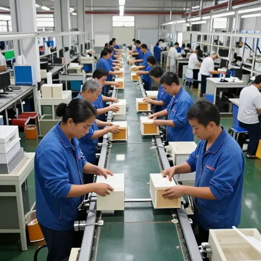 劳动分工使工厂能够更高效地生产商品。