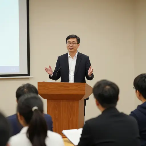 他做了一个关于可持续能源的演讲。