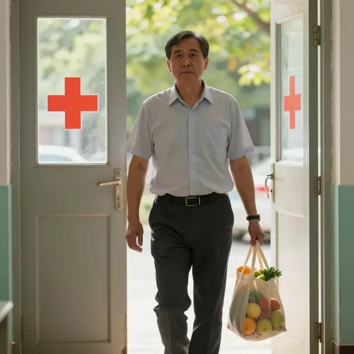在上一次健康警报后，他决定改过自新，戒了烟。
