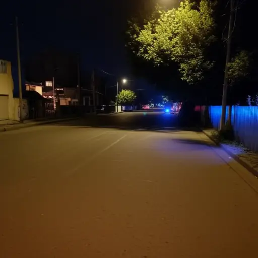 警报器的声音在空荡荡的街道上刺耳地响着。