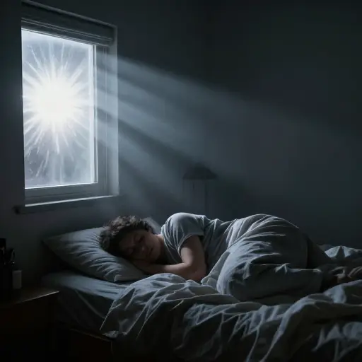 我正在睡觉时突然听到一声巨响。