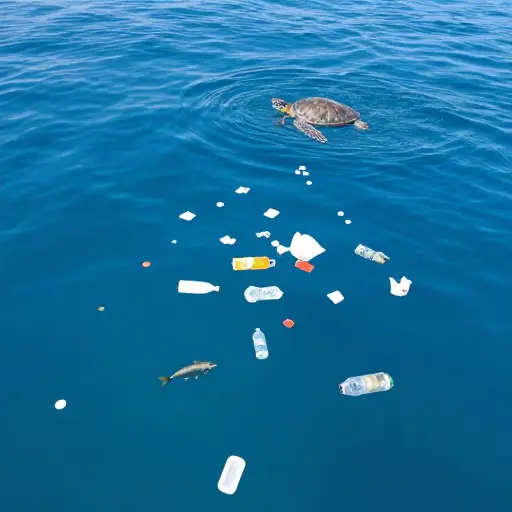 海洋中的塑料垃圾正在增加，对海洋生物构成严重威胁。