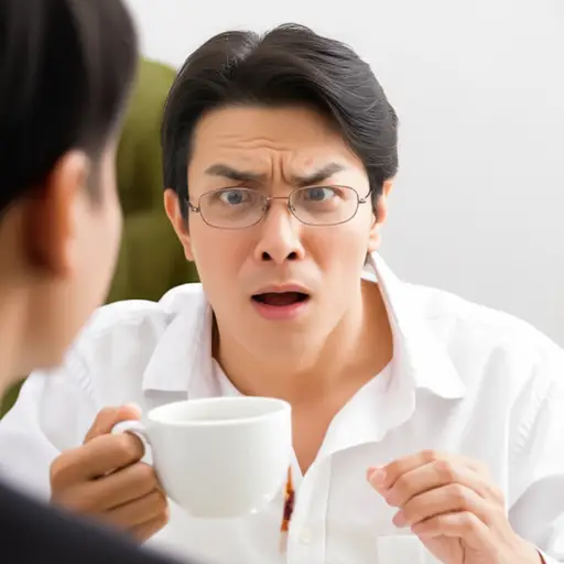 哎呀！我差点把咖啡洒到你身上！