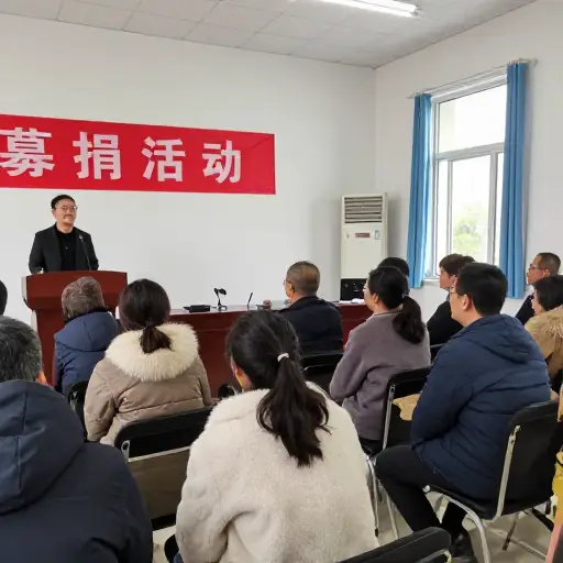 他充满热情的演讲为社区募捐活动开了个好头。