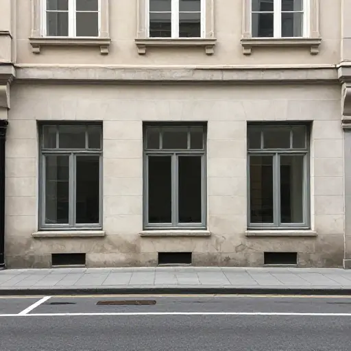 我们注意到街对面有一栋空建筑。