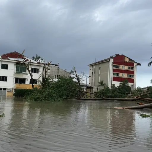 台风对沿海城市造成了严重破坏。