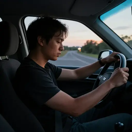他开了一整天的车，所以一定累坏了。