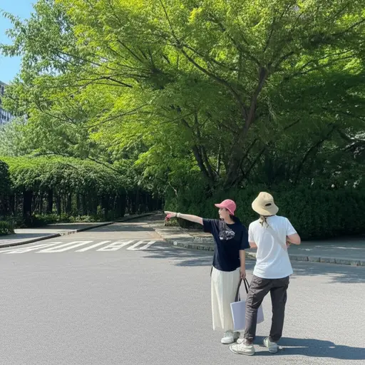 我们向左走，去公园吧。