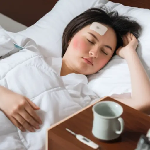 病人发高烧。