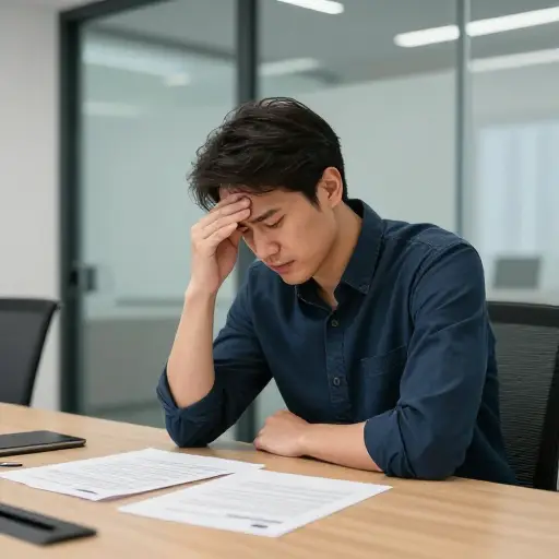 他以头痛为借口避开会议。