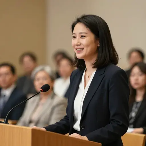 她以一句马丁·路德·金《我有一个梦想》中的名言开始了她的演讲。