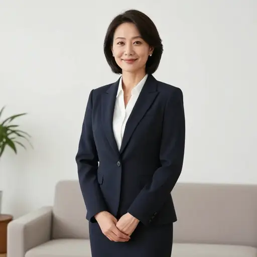 她举止非常庄重。