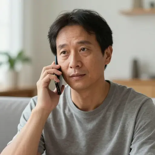 我每天都会打电话给妈妈报平安。
