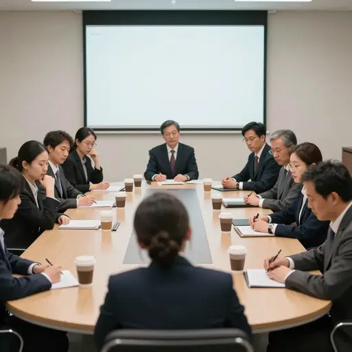 董事会开到第三个小时时，房间里的每张脸上都挂满了几乎肉眼可见的厌倦。