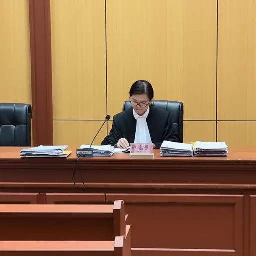法庭书记员正在整理会议记录。