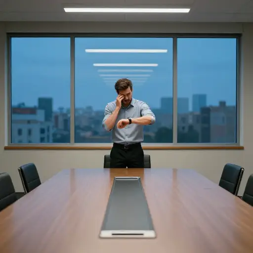 他可能会迟到，或者更糟的是，他可能根本不来了。