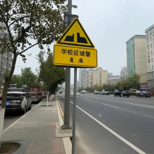 小心，前方是学校区域，那里有特殊限速规定。