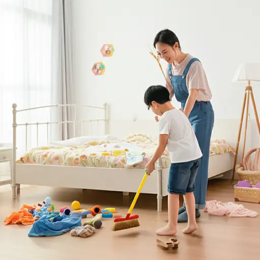 妈妈让我打扫房间。