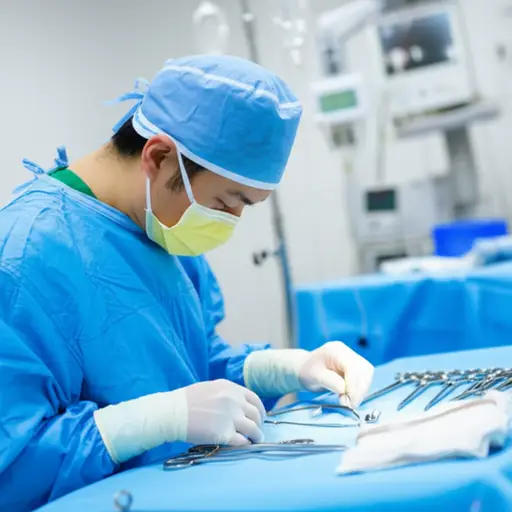 医生仔细检查了手术所需的设备。