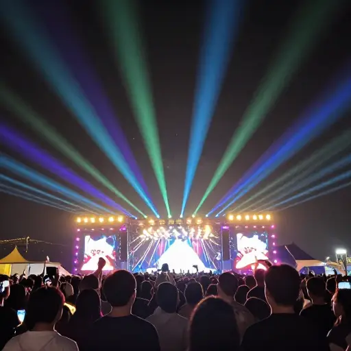 音乐节以一场壮观的灯光秀拉开序幕。