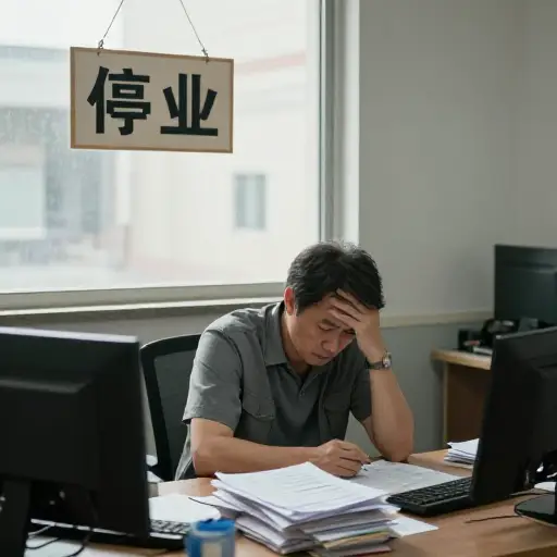 工作机会枯竭，他倒闭了。