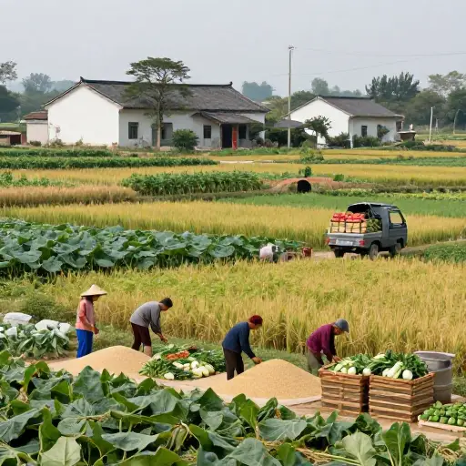由于他们自给自足的农场，村民们只需要进口极少量的食物。
