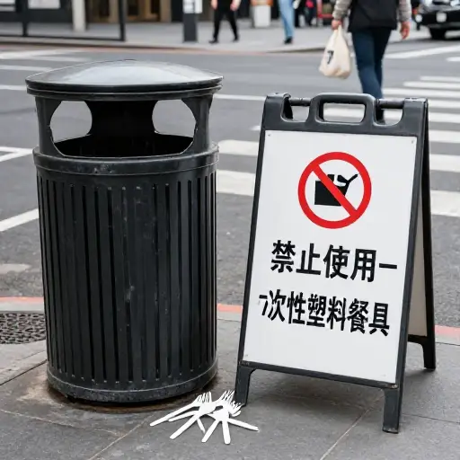 越来越多的城市正禁止使用一次性塑料餐具以减少环境浪费。