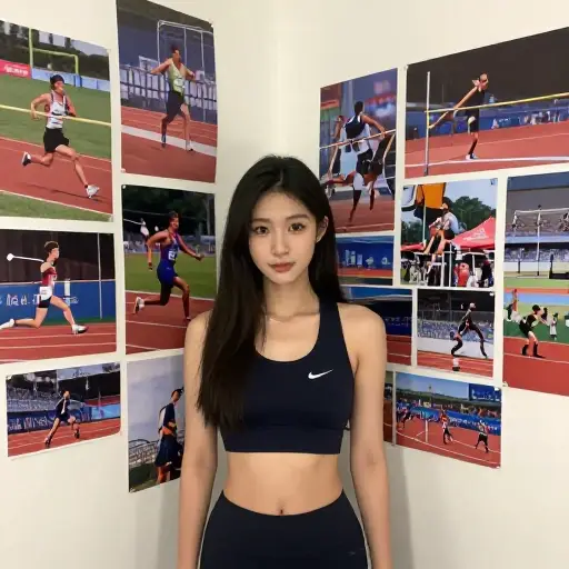 她收集了关于径赛和田赛的所有海报。