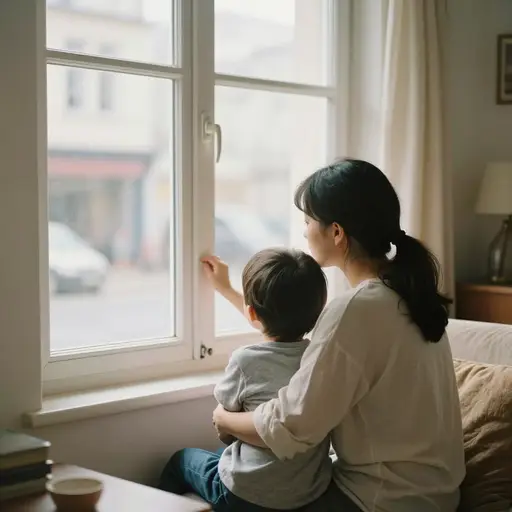 她试图把孩子与外界的不良影响隔绝开来。