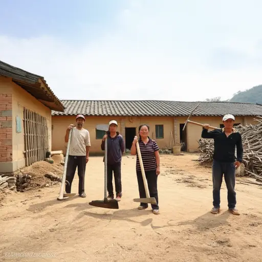 尽管条件艰苦，村民们仍在为改善生活而努力奋斗。