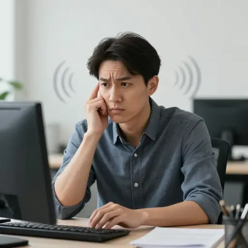 我正在工作时，开始听到一种嗡嗡声，声音越来越大。