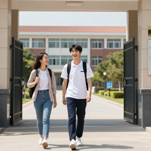 幸运的是，我遇到了一位可以带我去学校的朋友！