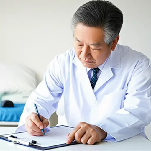 资深顾问检查了病人的情况并调整了治疗方案。