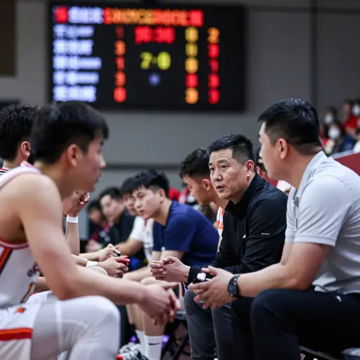 我们队在中场休息时领先五分。