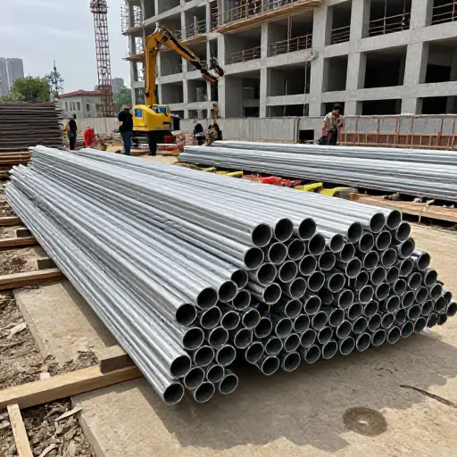 建筑行业经常使用耐用的钢管进行基础设施项目。
