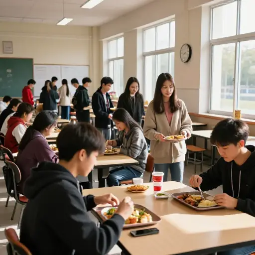 学校的午餐时间是从十二点半开始。