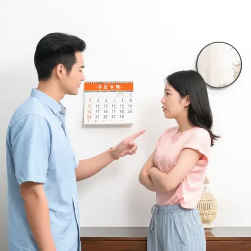 他们因为周末计划发生了争执。