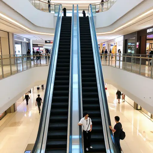 我会在二楼的上升扶梯旁与你见面。