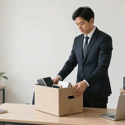 他被免职了。