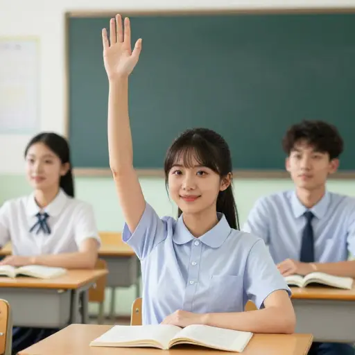 她是一个非常积极的学生。