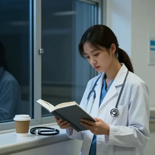 她成为医生的道路上充满了努力和牺牲。
