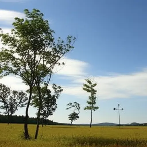 风从西南方向吹来。