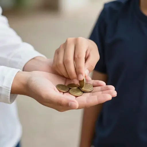 他给了我一些硬币。
