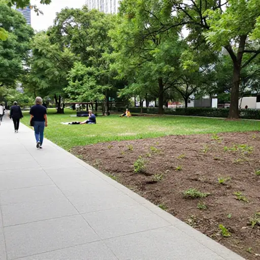 许多人更喜欢城市公园中的自然土壤而不是混凝土。