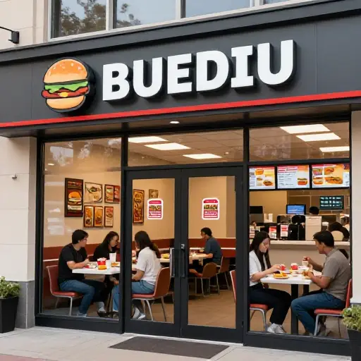 这家快餐店的食品很便宜。