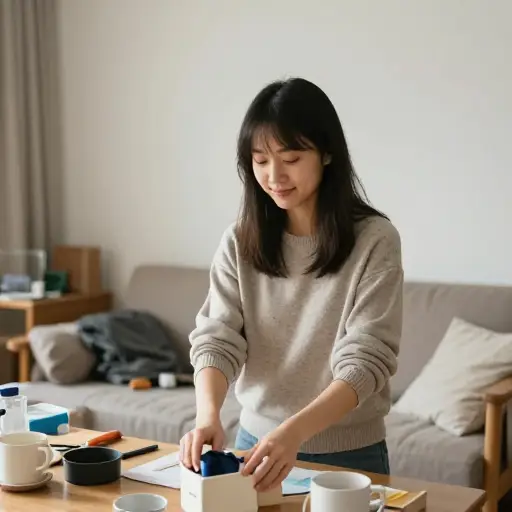 她表现得就像什么奇怪的事都没发生过一样。