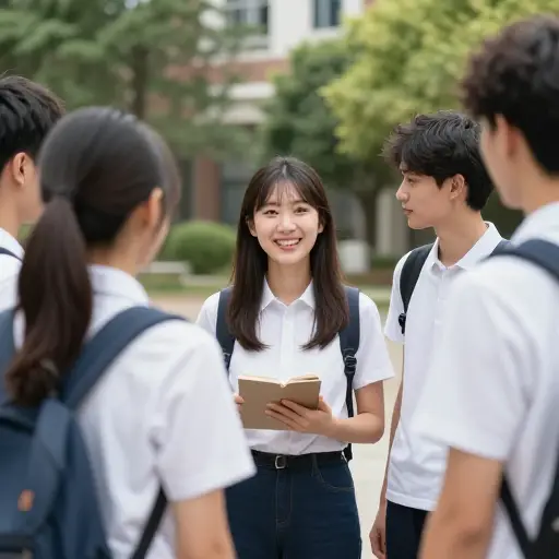 她把我介绍给了她的一些同学。